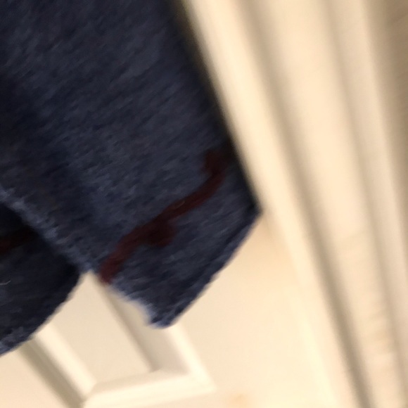 BUSHWACKER BLUE WOOL BLEND FLORAL SWEATER SZ SMALL - Picture 4 of 6